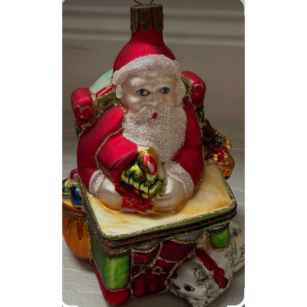 Waterford Holiday Heirloom Glass Santa’s Workshop Ornament
